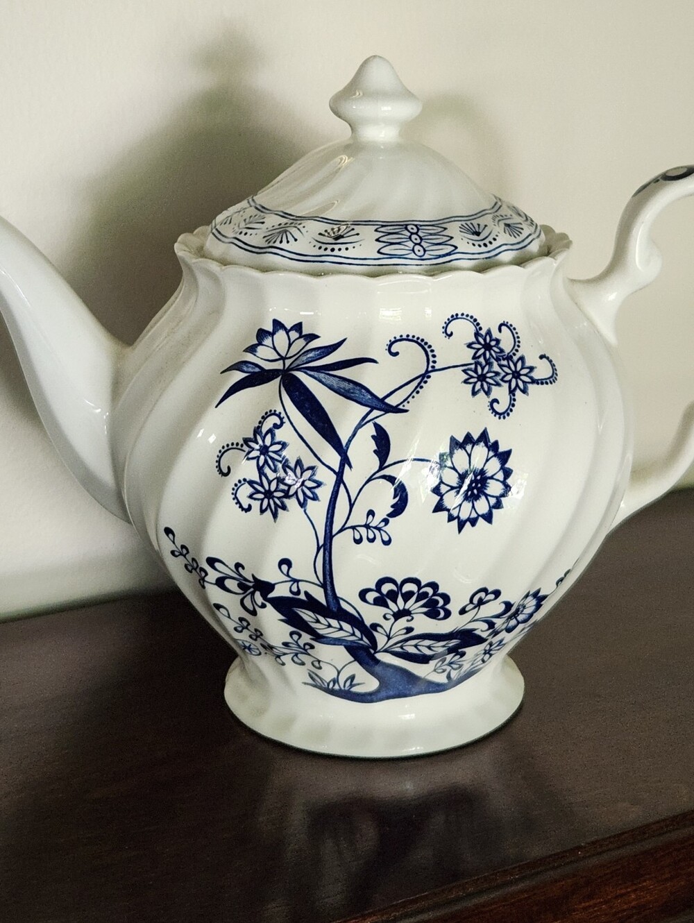 Vintage Johnson Bros Blue Nordic Teapot
